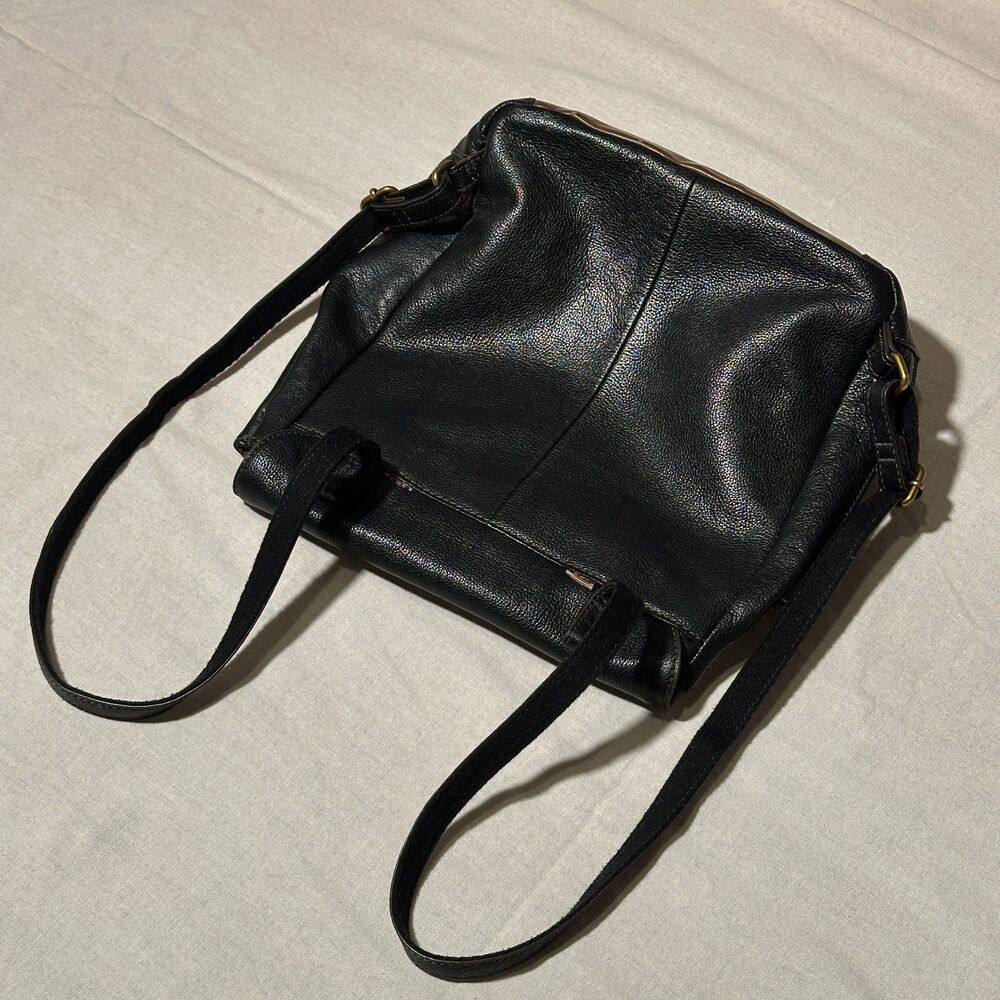 Fossil Leather Black Backpack Purse - Picture 3 of 10